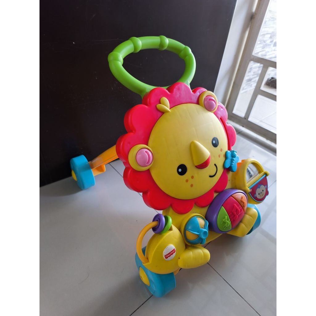 Fisher-Price Musical Lion Walker | Mainan Dorong Bayi Belajar Jalan & Musik Edukatif