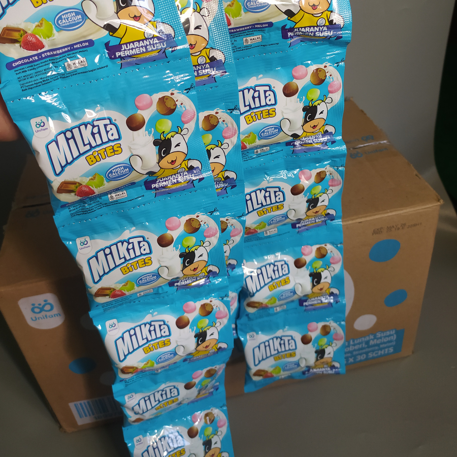 

Milkita Bites Permen Susu Tinggi Kalsium Dapat 30 Permen 1 Pack Unifarm Rajanya Permen Susu
