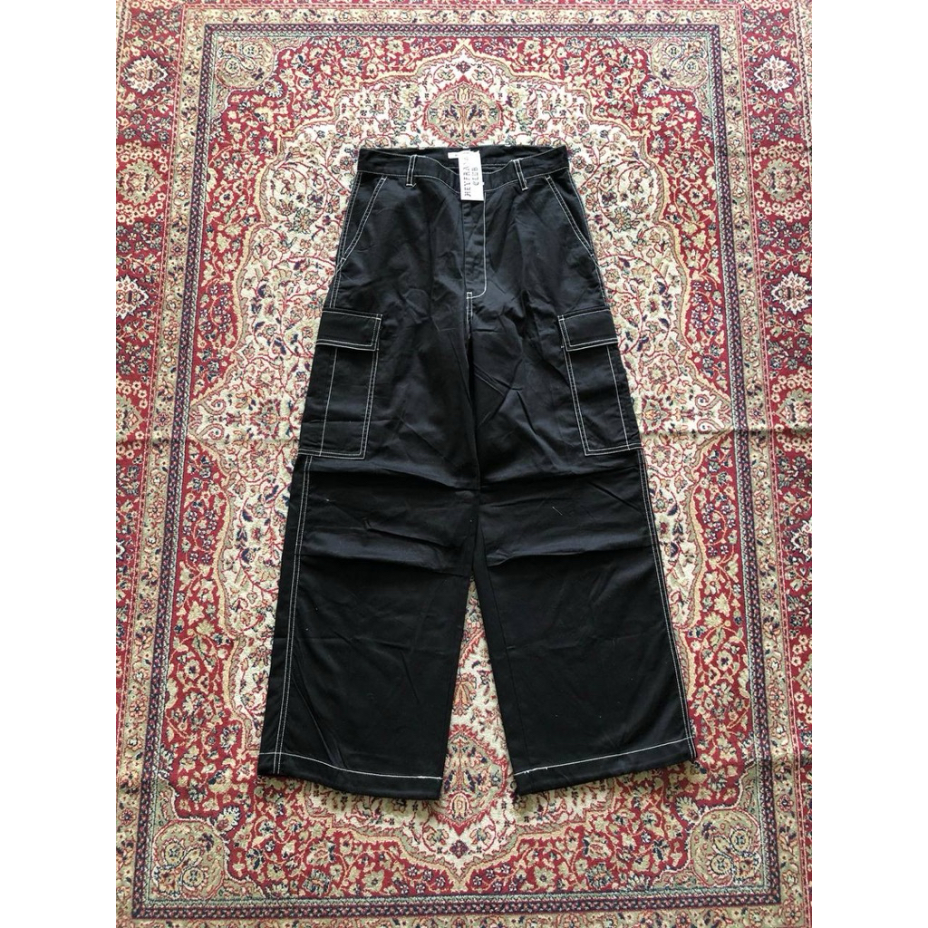 Celana Wego standard wide cargo pants Korean streetwear wide pants HG112