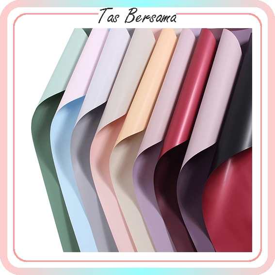 

Flower Wrapping Paper Dua Warna Bi Color List Gold Kertas Buket Bunga Florist Cellophane KB6001