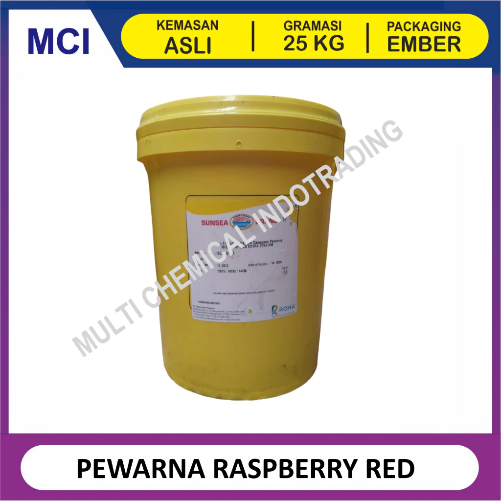 

(KHUSUS GOSEND/INSTANT) PEWARNA MAKANAN FOOD GRADE RASPBERRY RED / PINK - 1 PAIL 25 KG