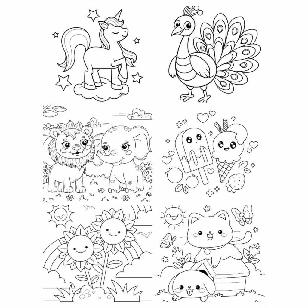 

12 lembar kertas mewarnai ukuran 9x13 cm gambar berbeda beda