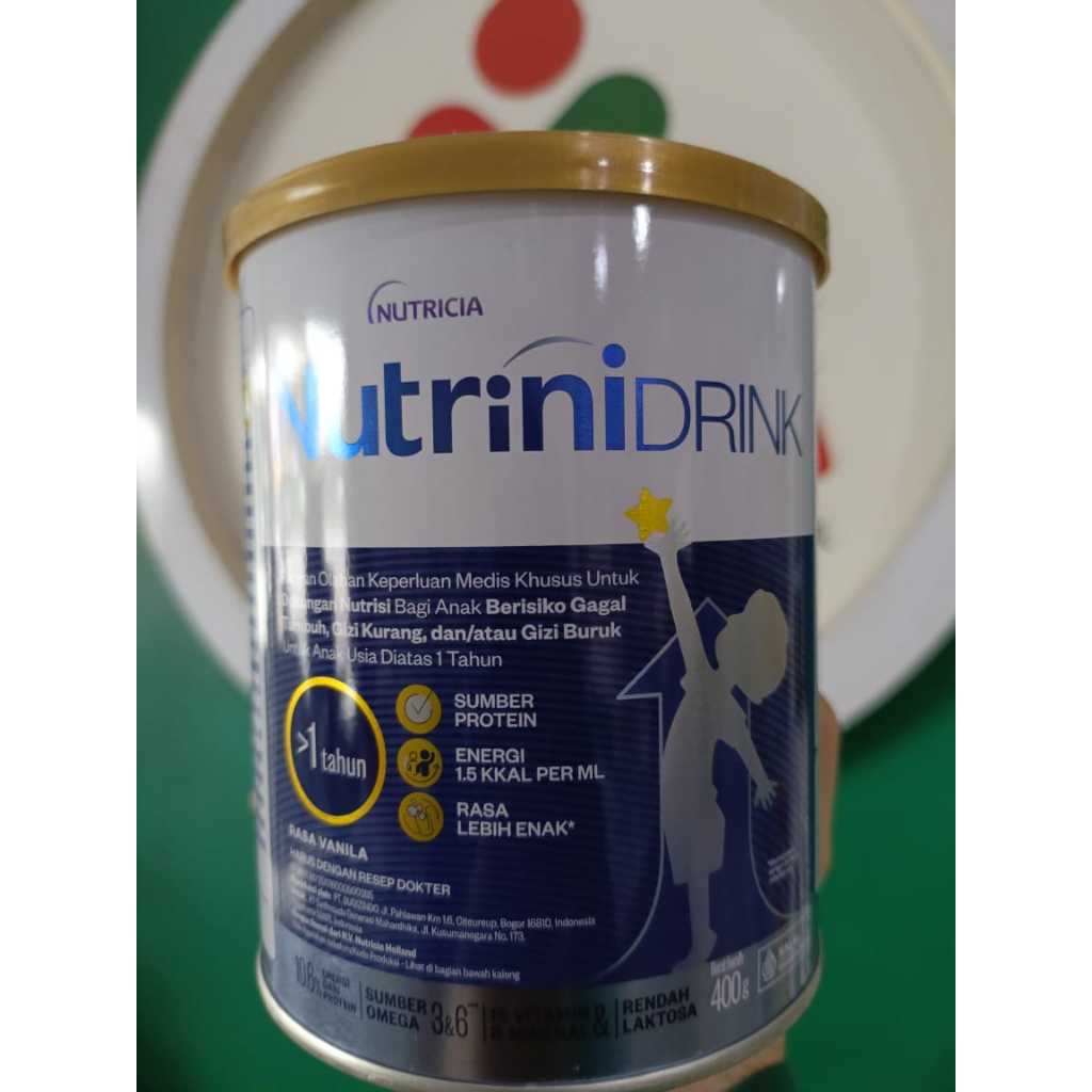 SUSU NUTRICIA NUTRINIDRINK VANILA KALENG 400GR BUBUK #MENAMBAH BERAT BADAN ANAK Nutrinidrink Powder 