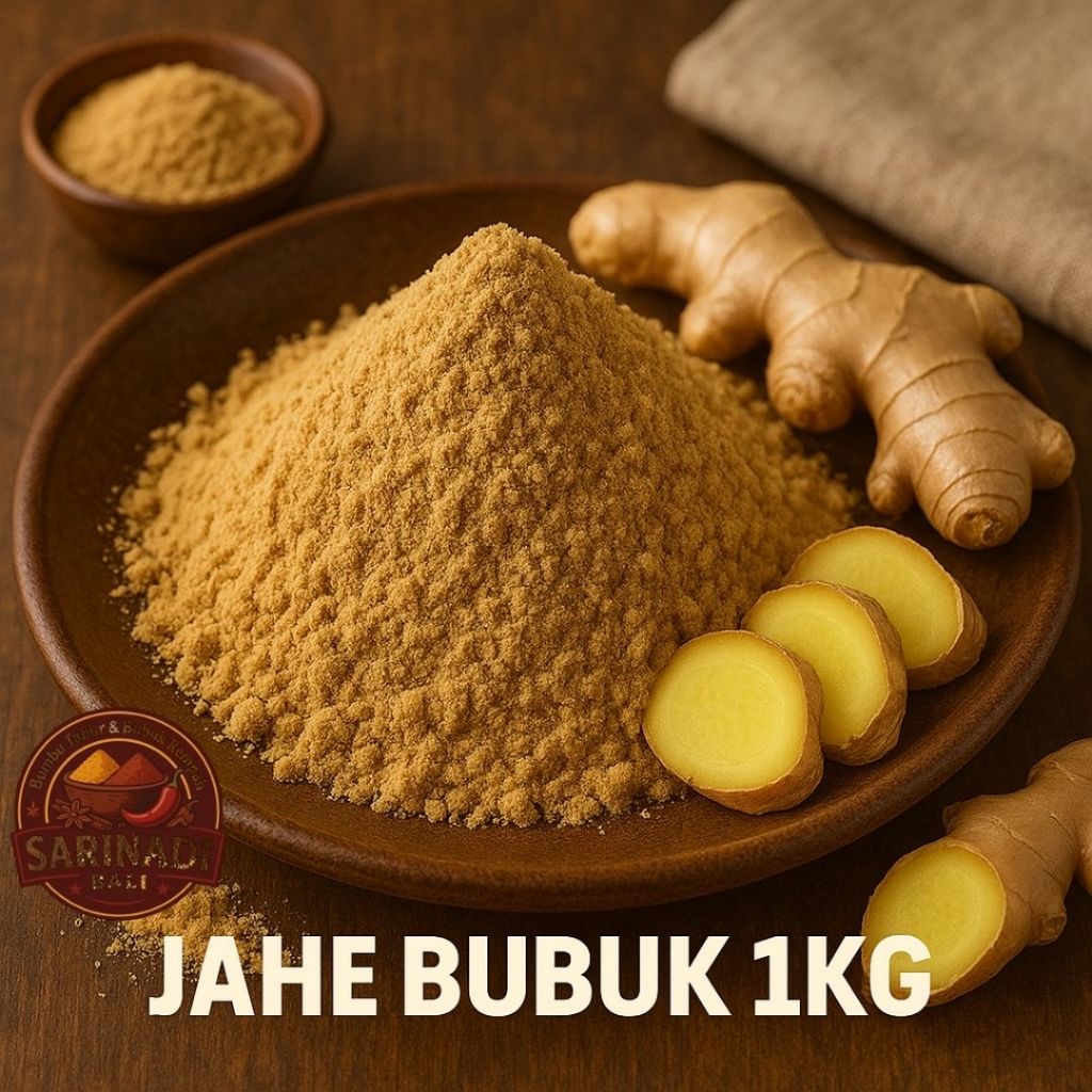 

Jahe Bubuk 1Kg Kiloan Rempah Jahe Murni Hangat Wangi Asli untuk Minuman & Masakan