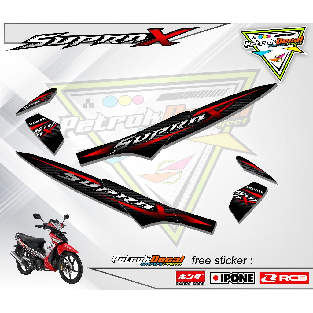 STRIPING VARIASI HONDA SUPRA X 125 / STICKER LIST VARIASI MOTOR SUPRA X 125