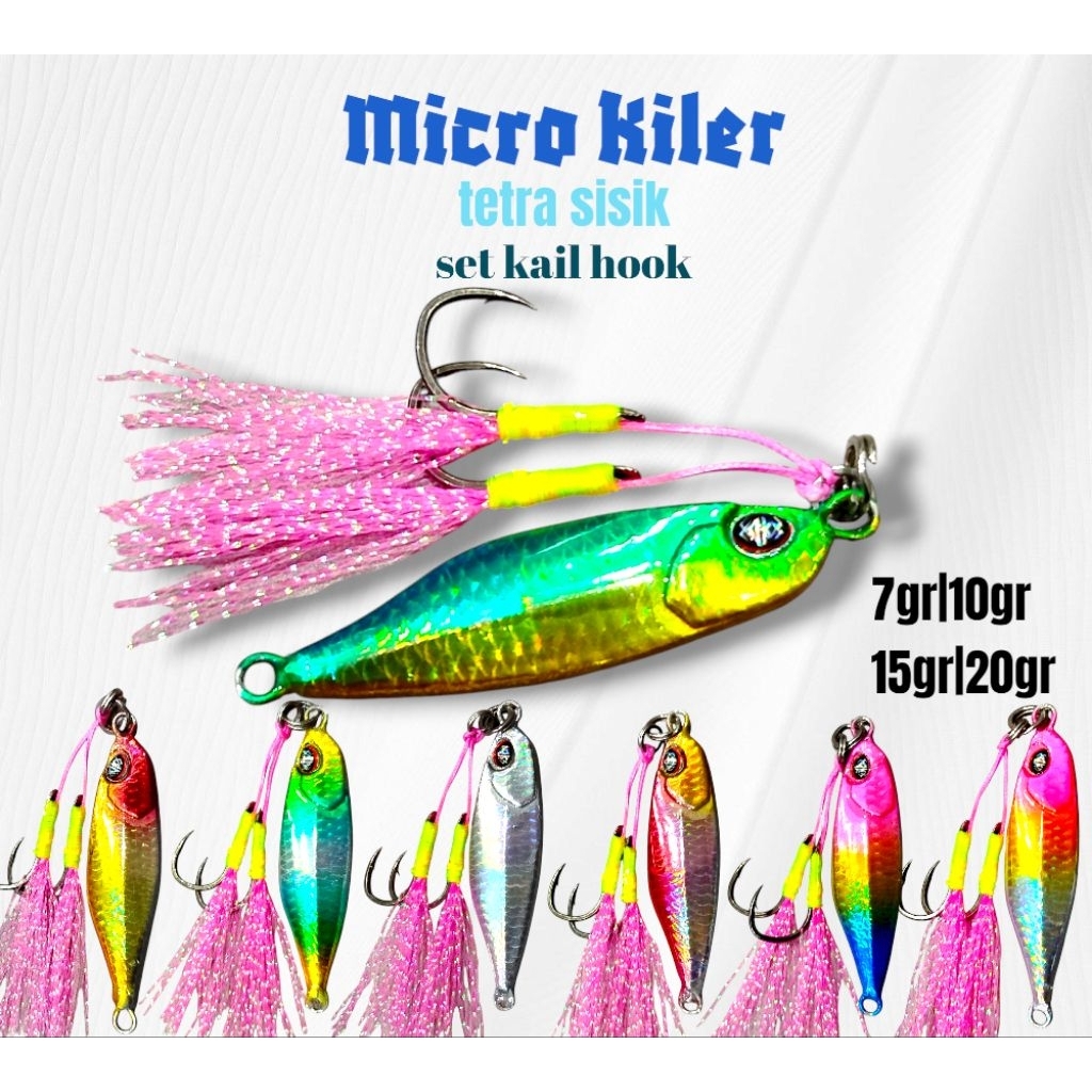 micro jig 10g micro jig 10 gram micro jig 7g micro jig 15g 20g metal jig kiler umpan jig umpan casti