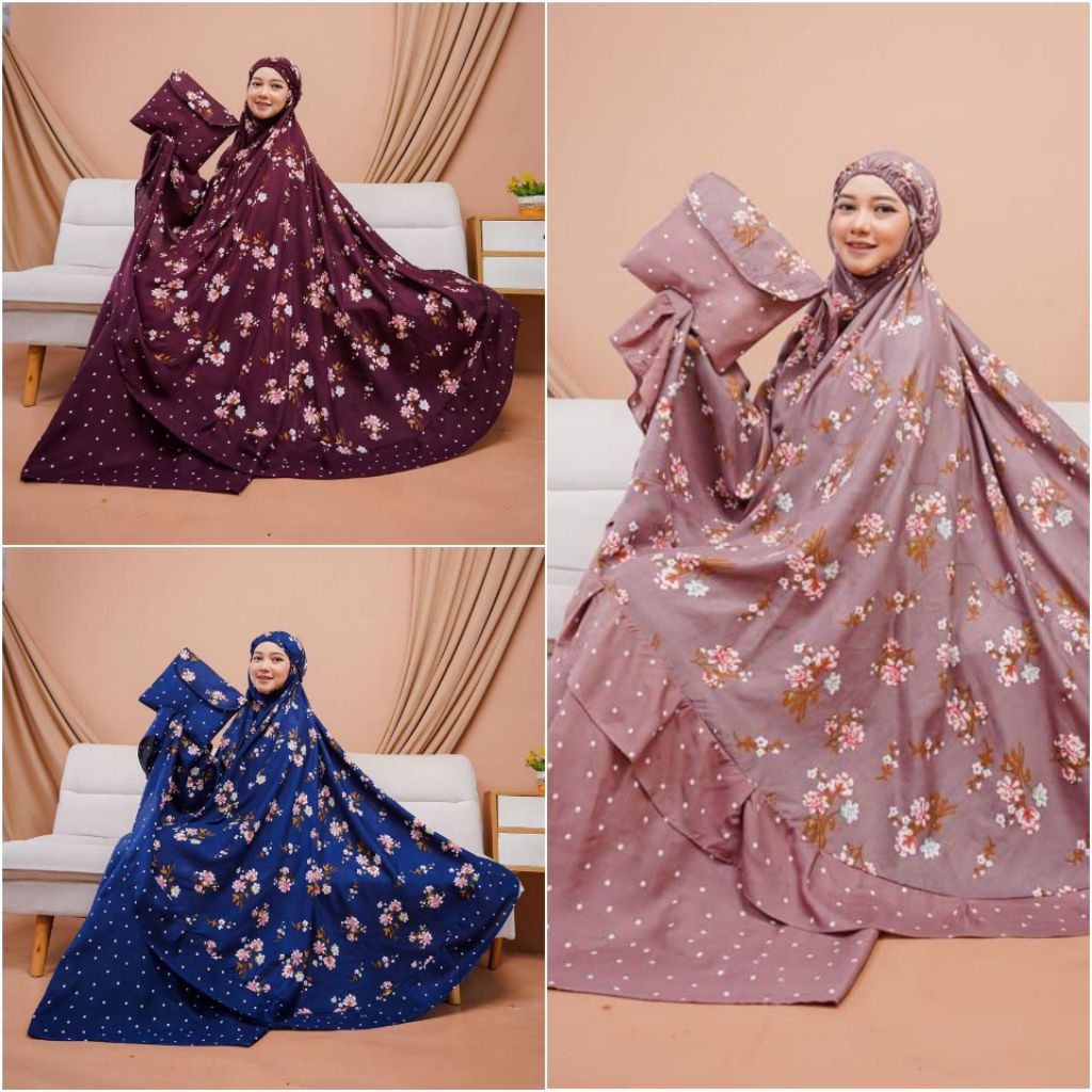 Mukena Dewasa Setelan Atas Bawah Jumbo Mukena Rayon Adem