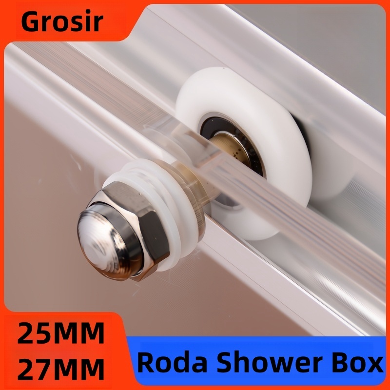 Roda Pintu Kamar Mandi Kaca Kuningan 25mm/27mm Roda Shower Box Roller Pintu Shower