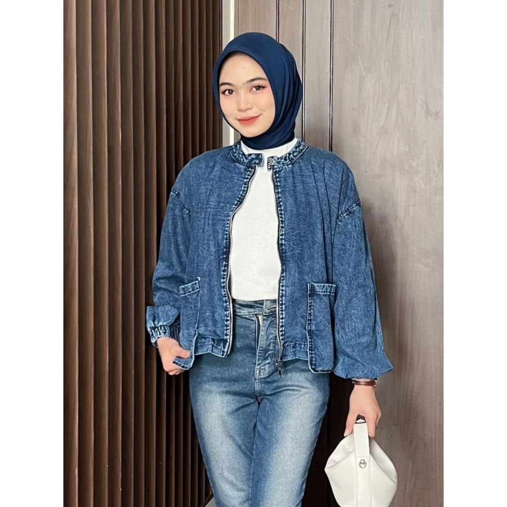 Jacket Jeans Athayaa Daily | Pakaian Atasan Jaket Wanita Original