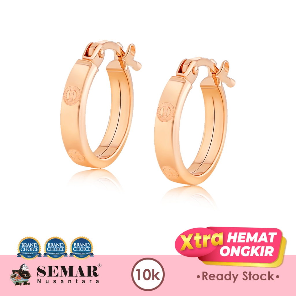 Anting Emas Charlotte Hoop Gold 10K Semar Nusantara