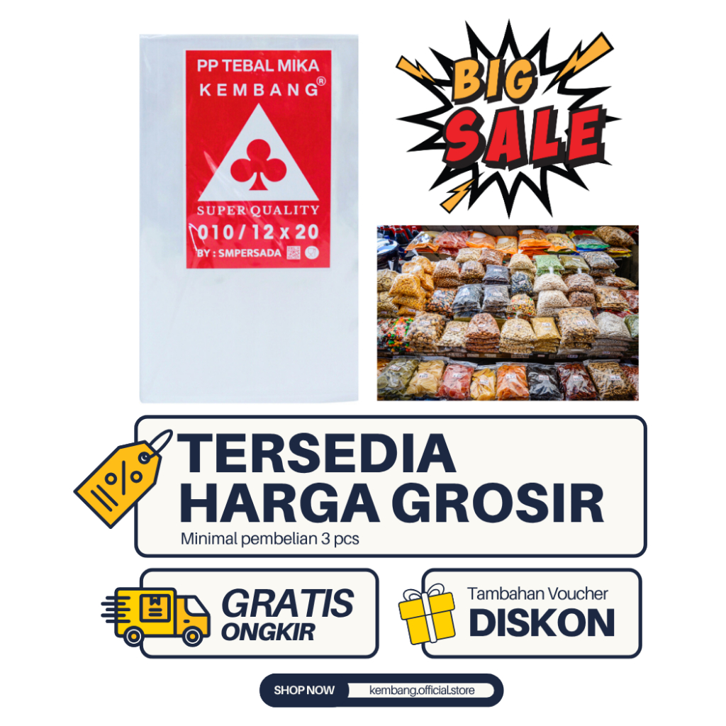 BIG SALE PP Tebal Mika 010 Uk Kecil 13x20 14x20 14x25 15x35 16x30 16x35 18x25 (Tebal 100 Micron)