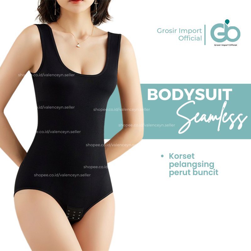 Korset Pelangsing Perut Buncit Bodysuit Body Shaper Wanita Full Body Pelangsing Badan Slim Suit Body