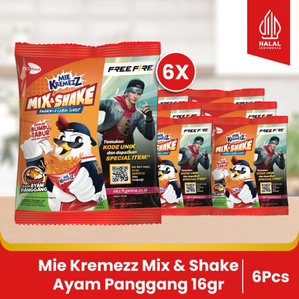 

Paket Bundling - Mie Kremezz Mix & Shake - Ayam Panggang - 16gr - 6pcs