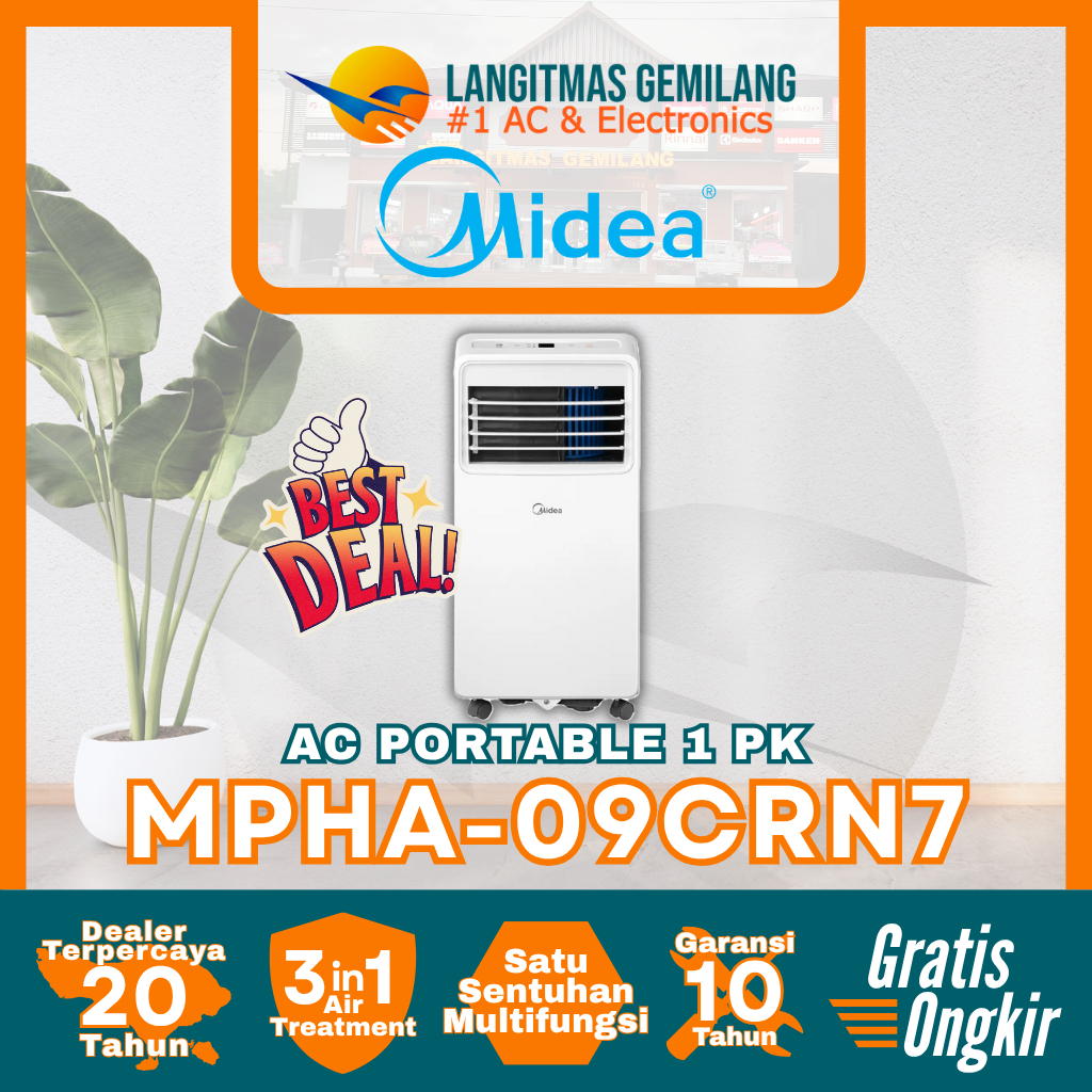 MIDEA AC PORTABLE 1 PK MPHA-09CRN7