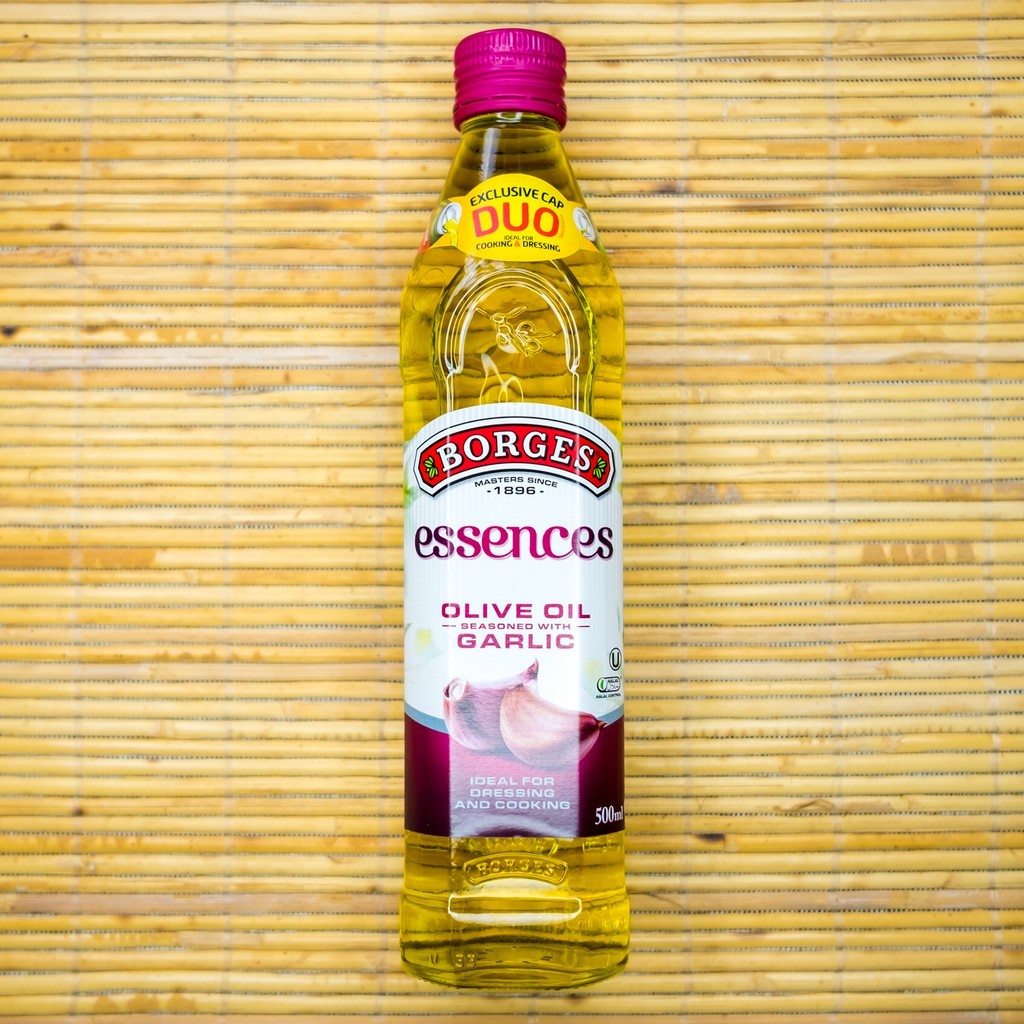 

[oddsolshop] pekanbaru/Broges Minyak Zaitun 500ML Essences Olive Oil Seasoned Garlic Bawang Putih