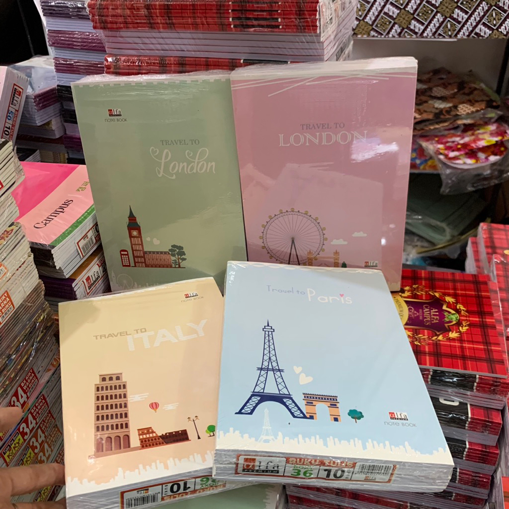 

1 pak isi 10 Buku Tulis B5 Vintage alfa