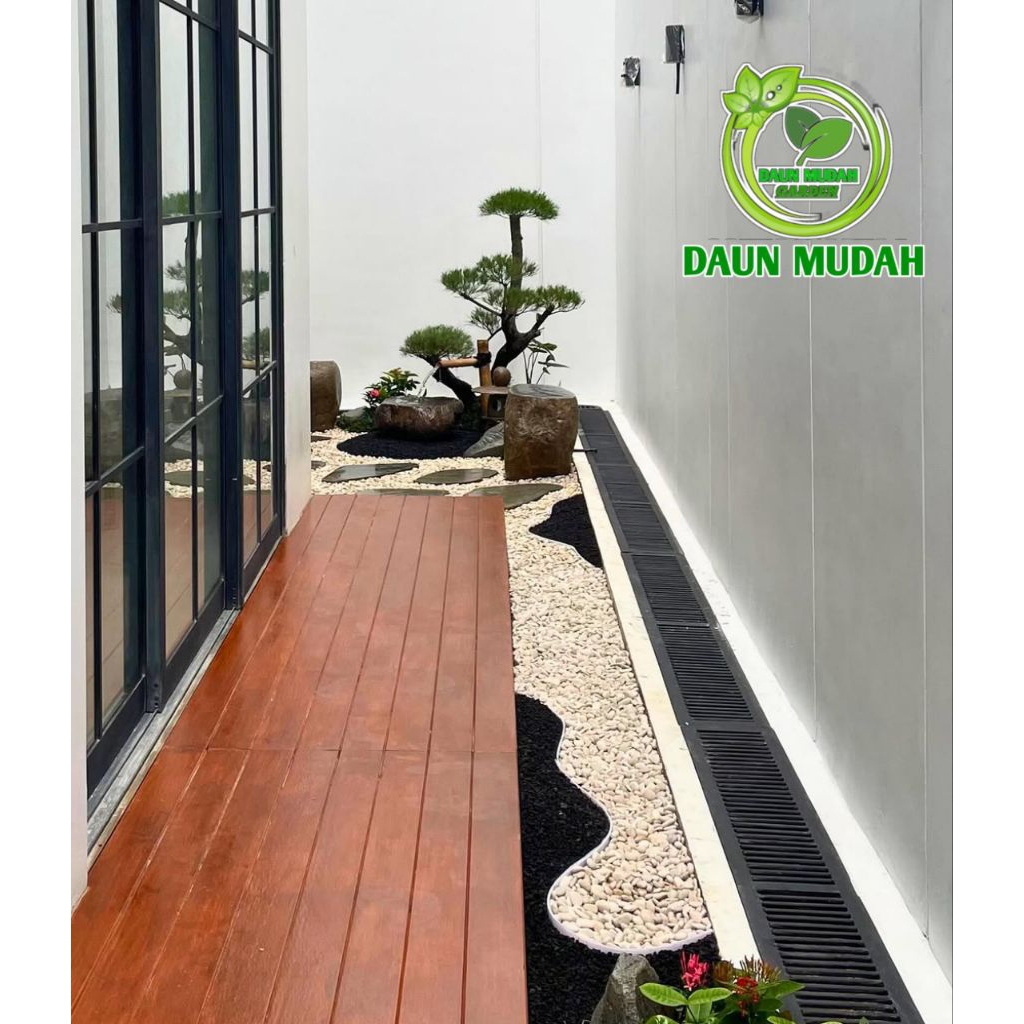 taman jepang / taman kering minimalis / air mancur minimalis