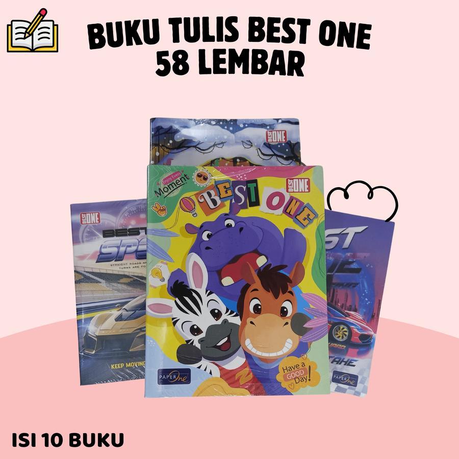 

Buku Tulis BEST ONE 58 Lembar 1 Pack isi 10 Buku