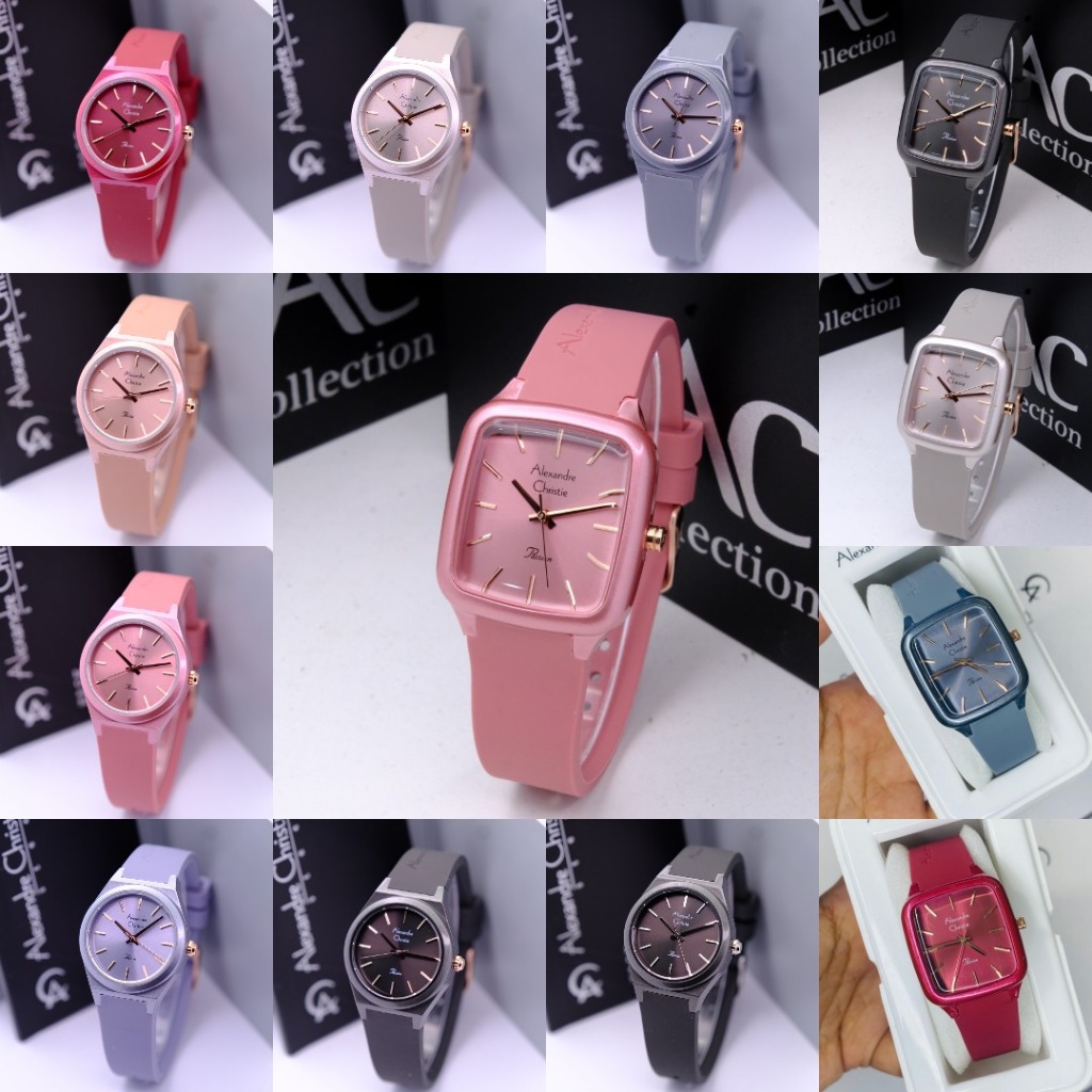 ALEXANDRE CHRISTIE WANITA AC 2A07 AC2A07 / AC 2A08 AC2A08 RUBBER ORIGINAL GARANSI 1TAHUN