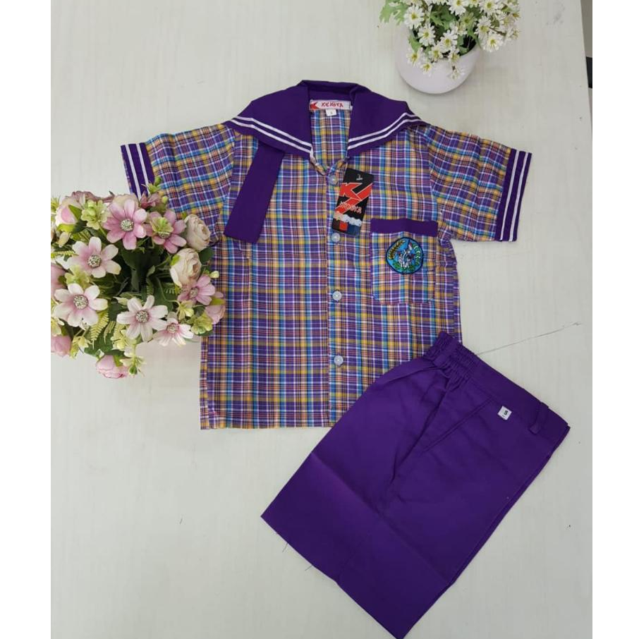 BAJU SERAGAM ANAK TK DAN PAUD WARNA UNGU