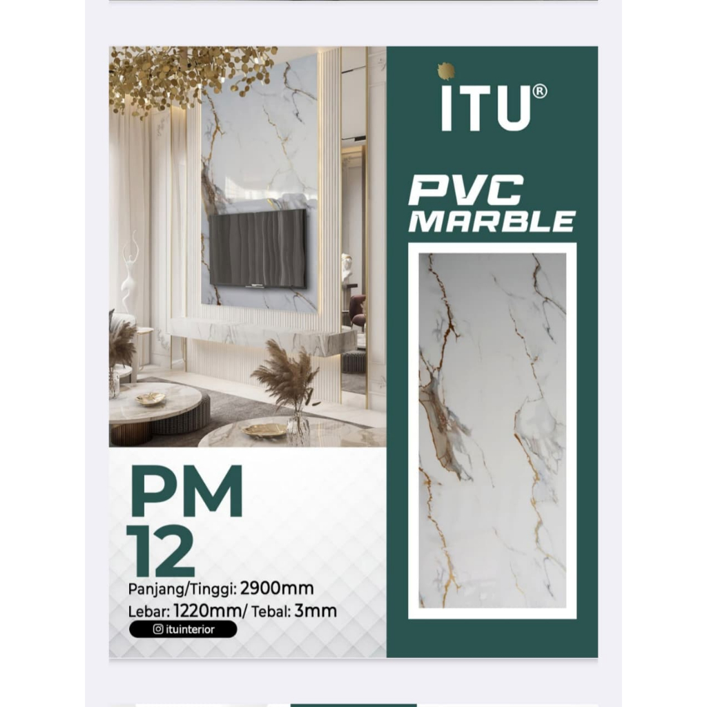 Panel Dinding PVC Marmer — Anti Air, Mudah Dipasang, Estetik untuk Dekorasi Dinding