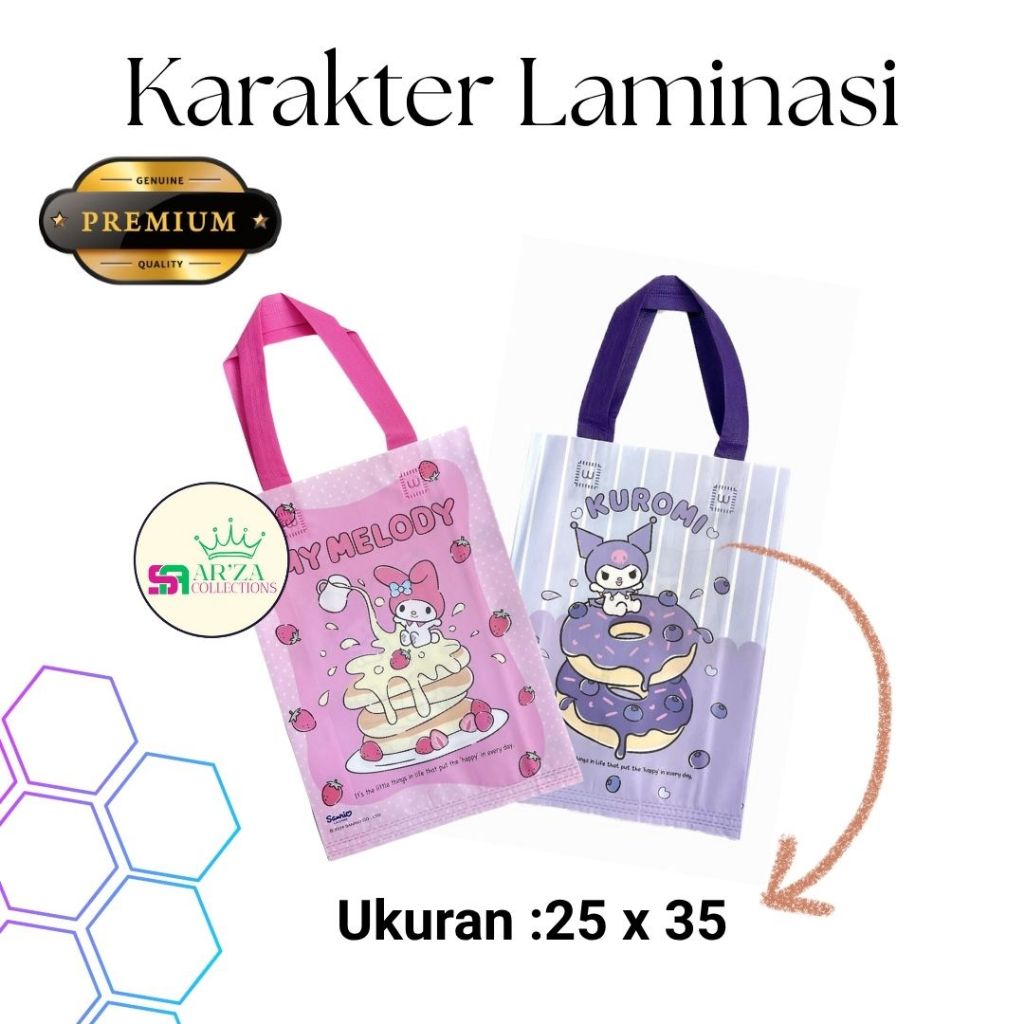

Tas Laminasi Karakter Ukuran 25x35 Isi 12 pcs Tas Hampers,Tas Sovenir,