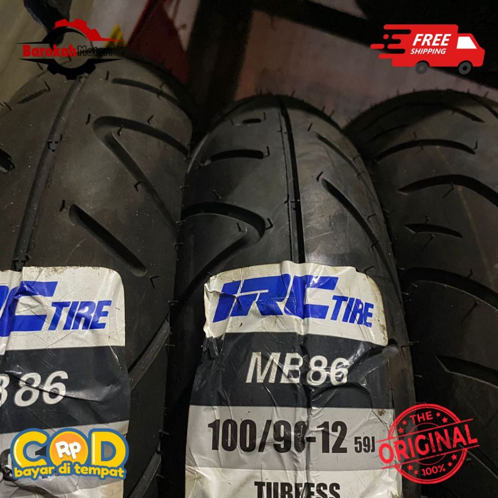 IRC BAN LUAR DEPAN TUBELESS 100/90-12 RING 12 MOTOR FREEGO SCOOPY GENIO 2023 BEAT STREET 2024