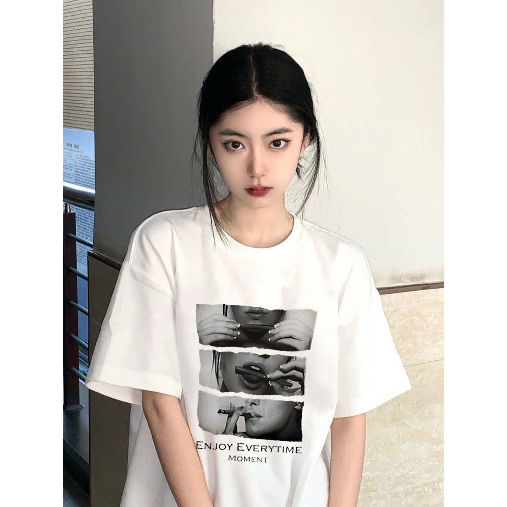 CC T-SHIRT COD | Atasan kaos desain rokok linting gaya sastra Amerika | Baju Kaos Oversize Couple | 