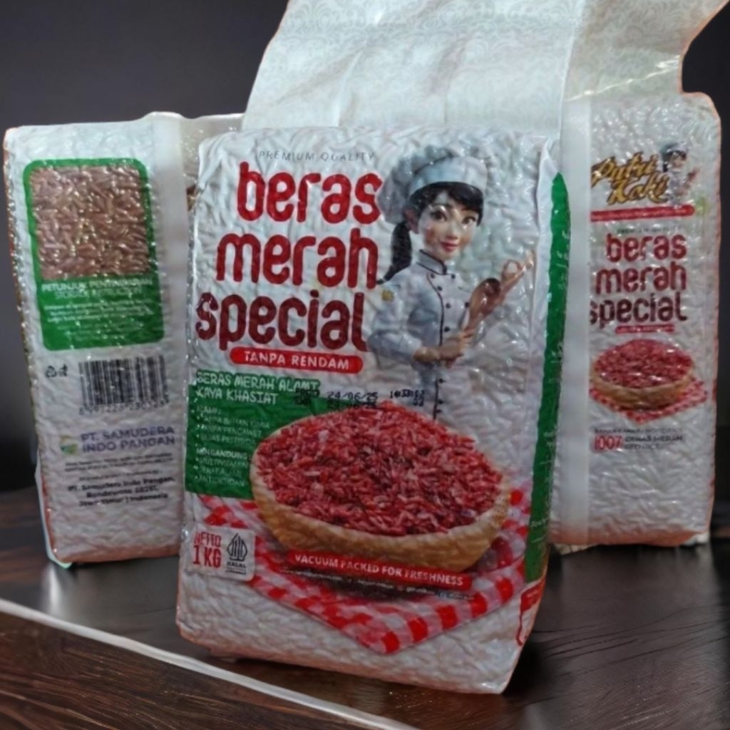 

BERAS MERAH 1KG [PACK] / Beras Merah Cap Putri Koki /Beras Merah Special Organic 1kg