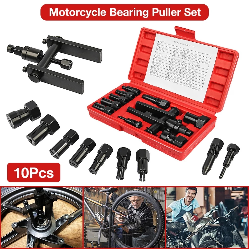 10pcs Tracker bearing Puller Set Treker Pencabut Bearing Set Treker Cabut Bearing Dalam Treker Pembu