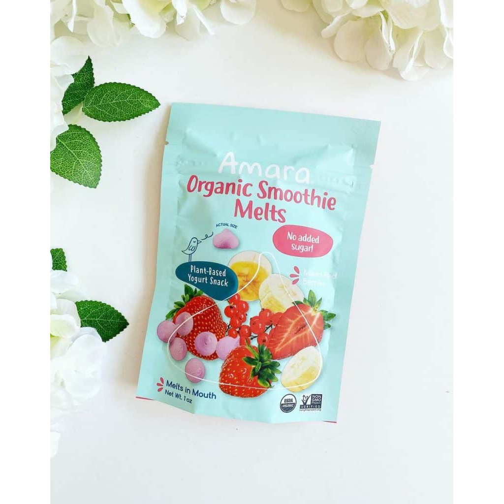 

AMARA Organic Mixed Red Berries Yogurt Snack Smoothie Melts, 1 OZ