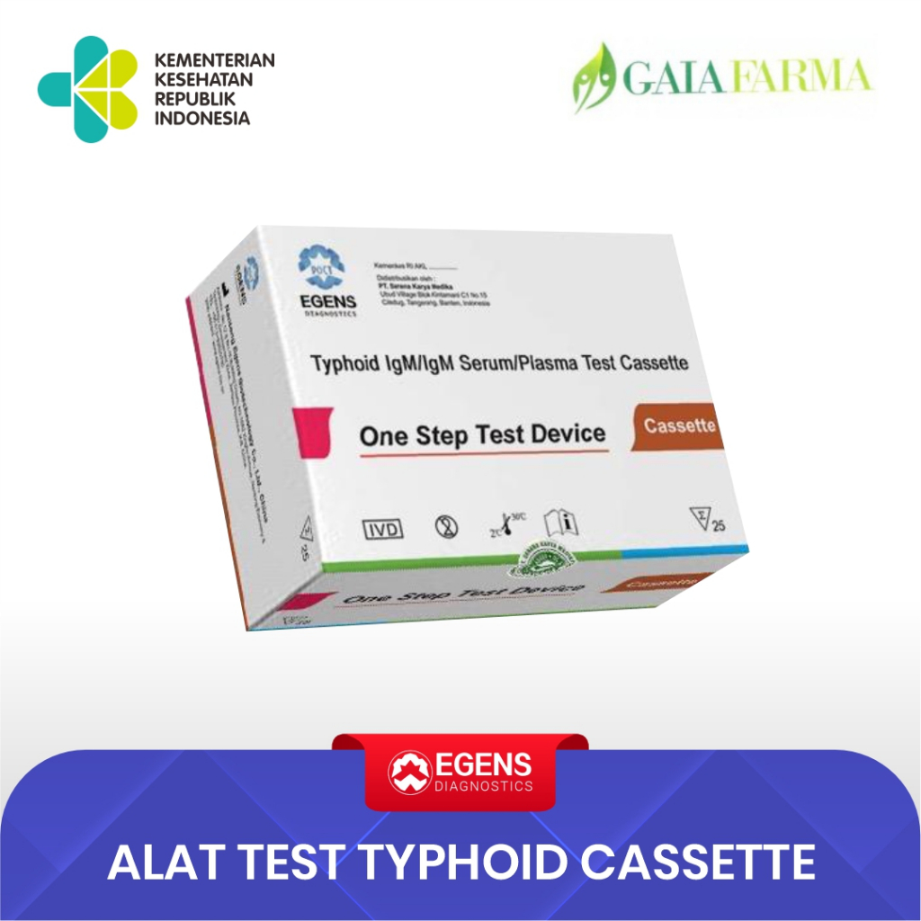 Alat Test Typhoid IgG IgM (Salmonella) Cassette Murah EGENS Isi 25 Test