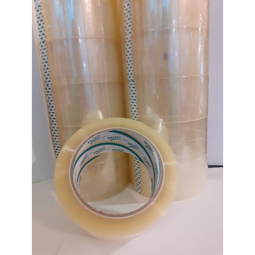

Lakban bening TAIYO OPP Packaging tape 2 inch 48MM x 90Yard plakban clear