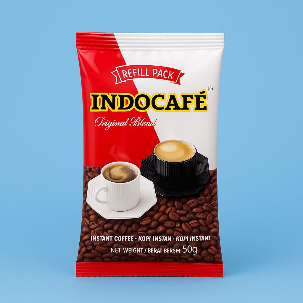 

Indocafe kopi hitam original bland 50gr