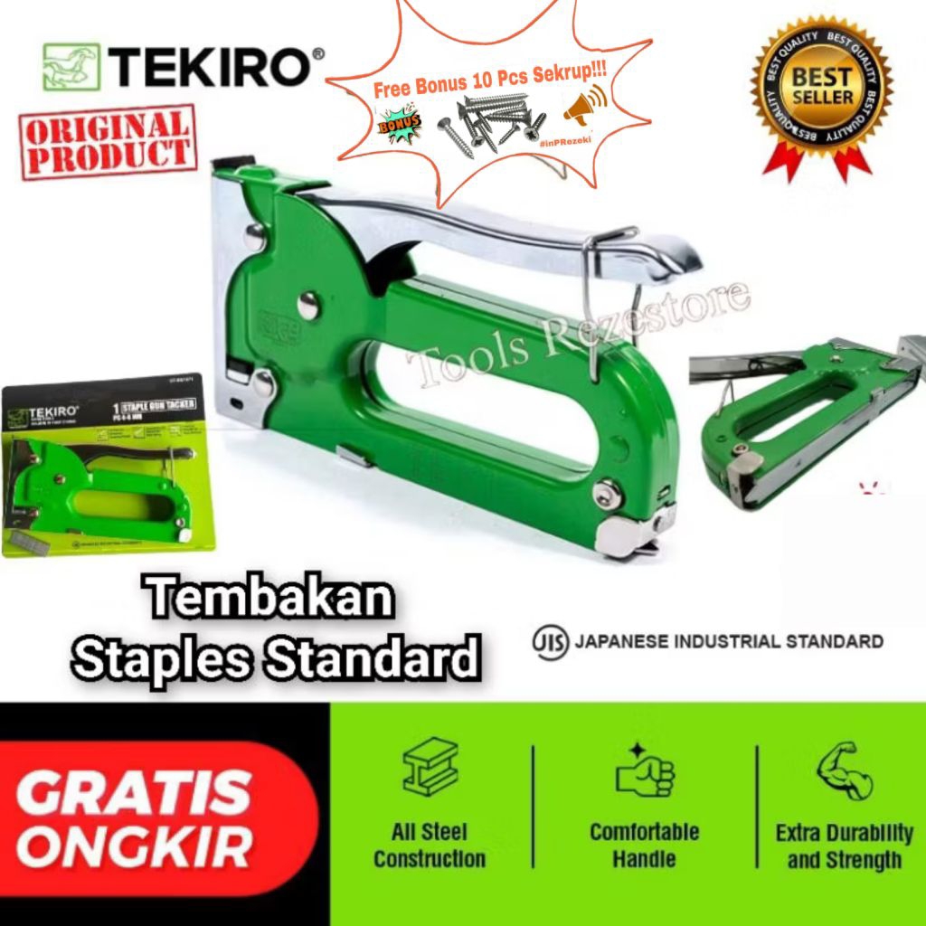 

TEKIRO STAPLES STANDAR 4-8 MM ORIGINAL STAPLES GUN TOOLS tembakan staples standard tekiro