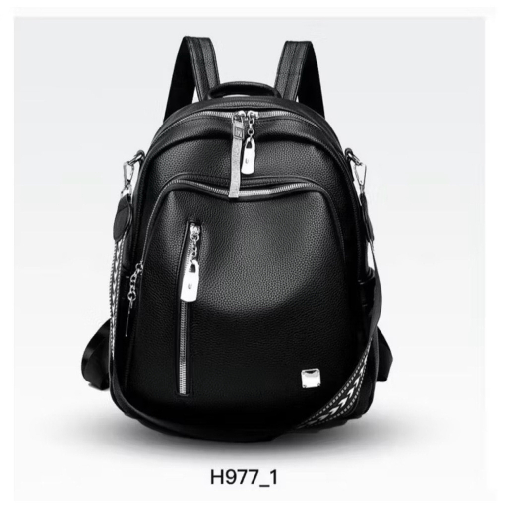 TAS RANSEL WANITA MODEL TERBARU BAHAN KULIT WATERPROOF