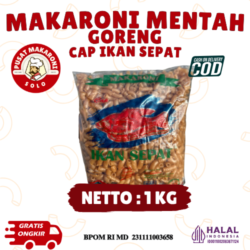 

MAKARONI MENTAH GORENG CAP IKAN SEPAT 1KG makaroni mentah goreng renyah snack seblak maklor