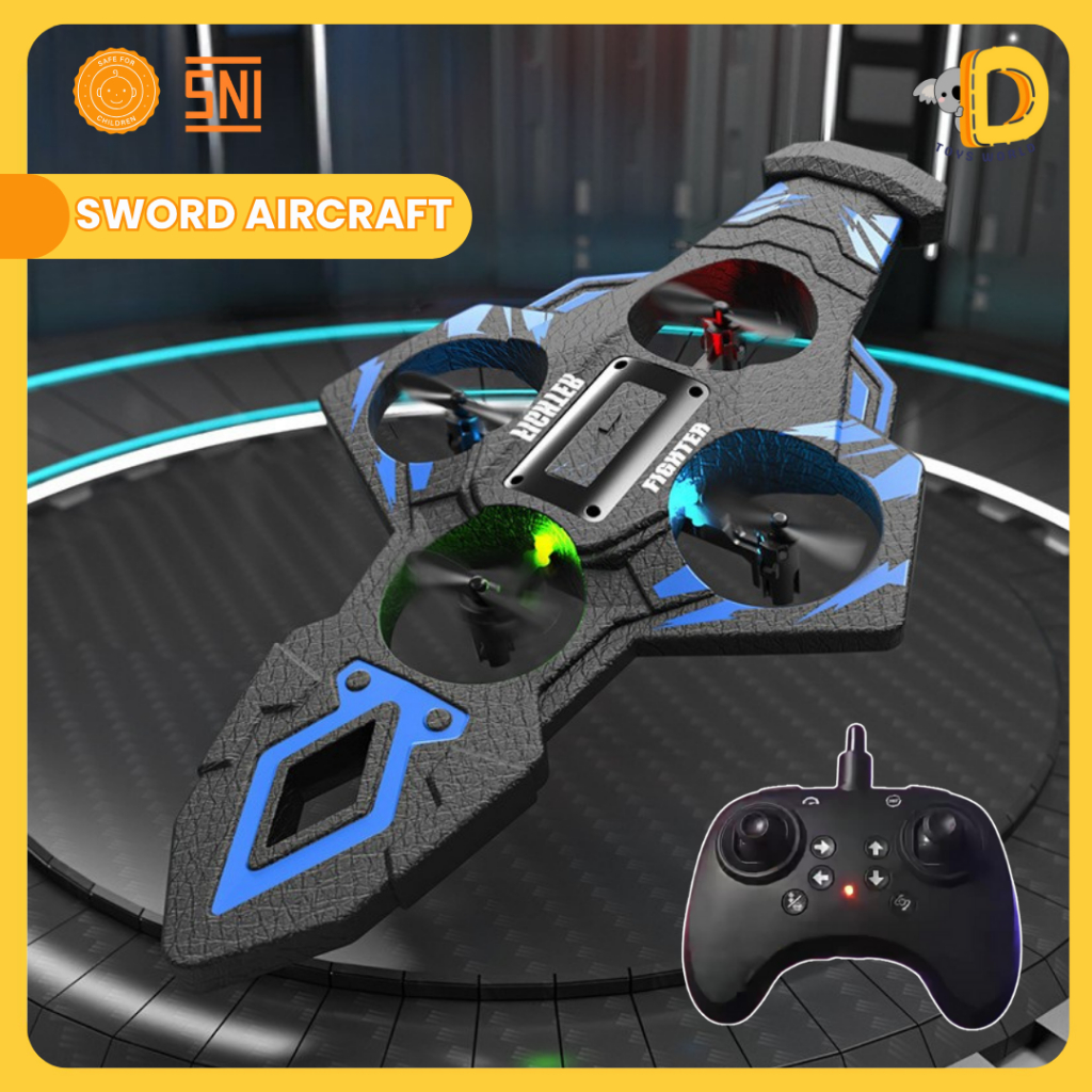 DARREN TOYS Stunt Remote Control Led Sword Aircraft RC - Airplane Foam Rc Pesawat Mainan