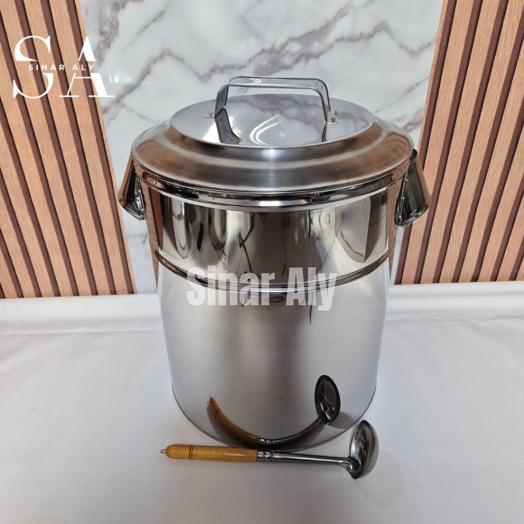 Dandang Bakso - Panci Bakso Malang Bahan Stainless Tebal 0,4 mm Ukuran 28-40 cm