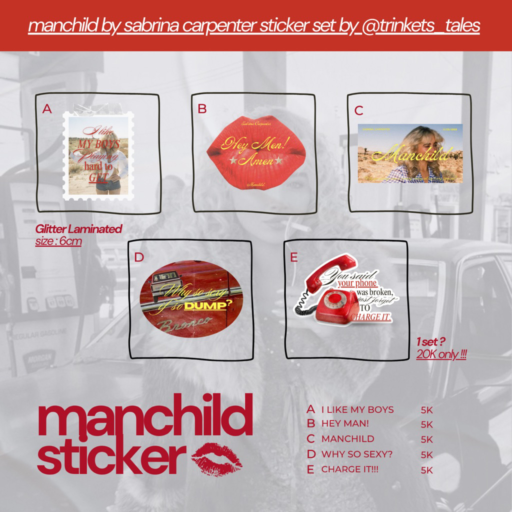 

Manchild Sticker by Sabrina Carpenter
