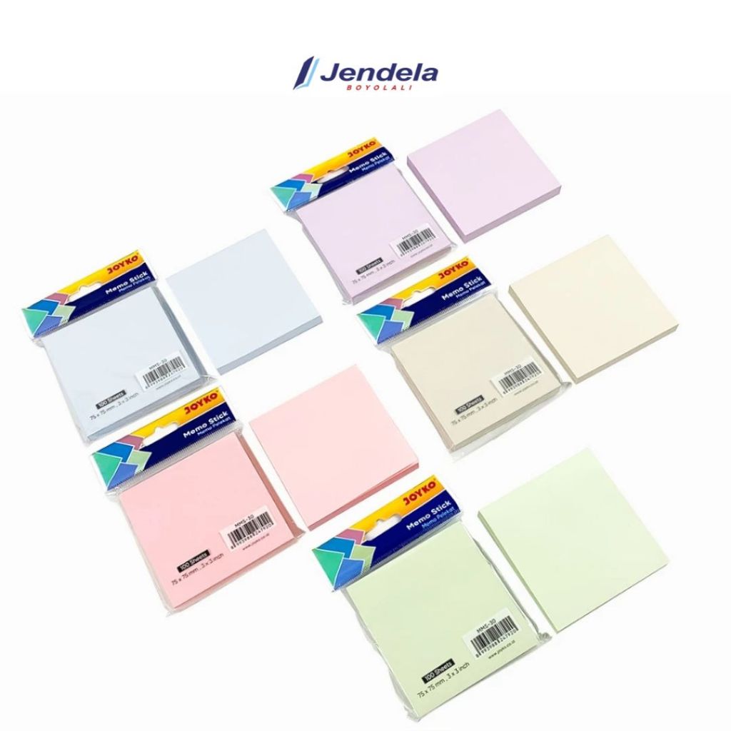 

Memo Tempel atau Sticky Notes Pad Warna Pastel Joyko Ukuran 75x75 mm ATK