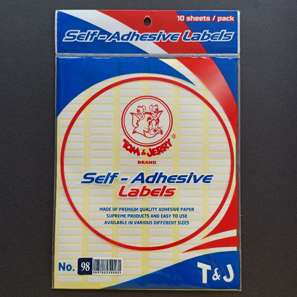 

Tom Jerry Label No.98 | Label Polos Ukuran 5X21 mm Kotak| Self Adhesive 1.740 Labels