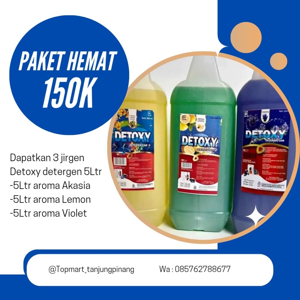 Paket Hemat detoxy detergen laundry | sabun laundry | detergen laundry