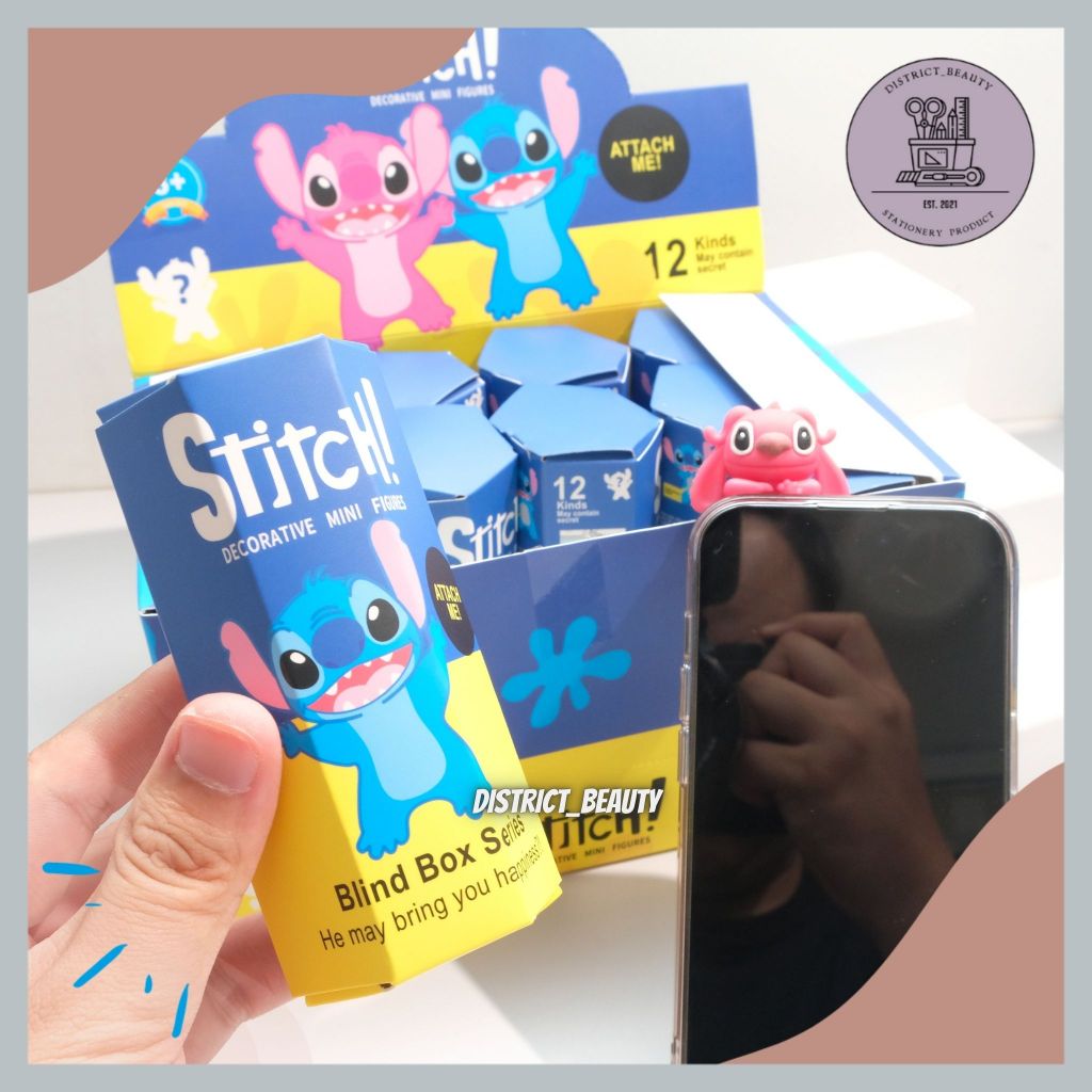 HIPPERS STITCH MAINAN MISTERI HIPPERS TEMPELAN HP DEKORASI BLIND BOX HIPPERS STITCH LILO LUCU TERMUR