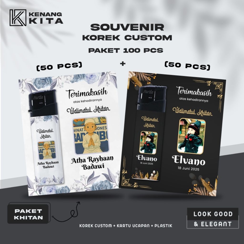 Souvenir Pernikahan Unik Korek Custom Tema Khitan