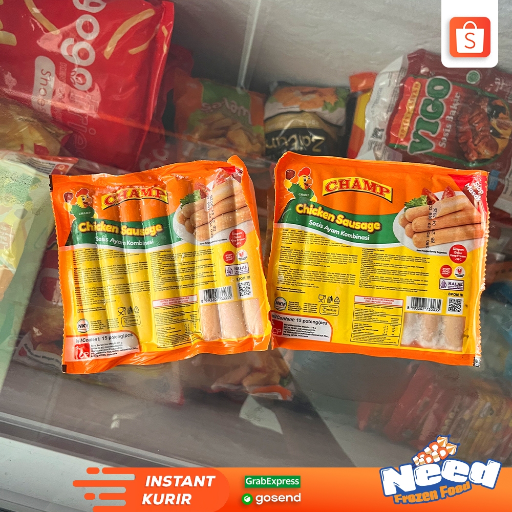 

CHAMP CHICKEN SAUSAGE | CHAMP SOSIS AYAM 375GR 15 PCS