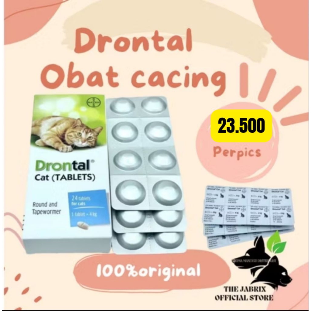 DRONTAL CAT asli obat cacing untuk kucing 100%original
