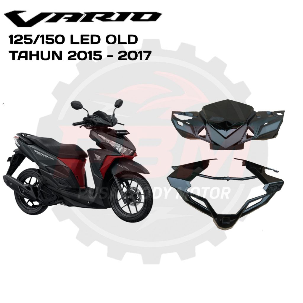 Batok Depan + Visor Motor Honda Vario LED 125 & 150 OLD  (eSP K59) Tahun (2015 - 2017) BODY KASAR Va
