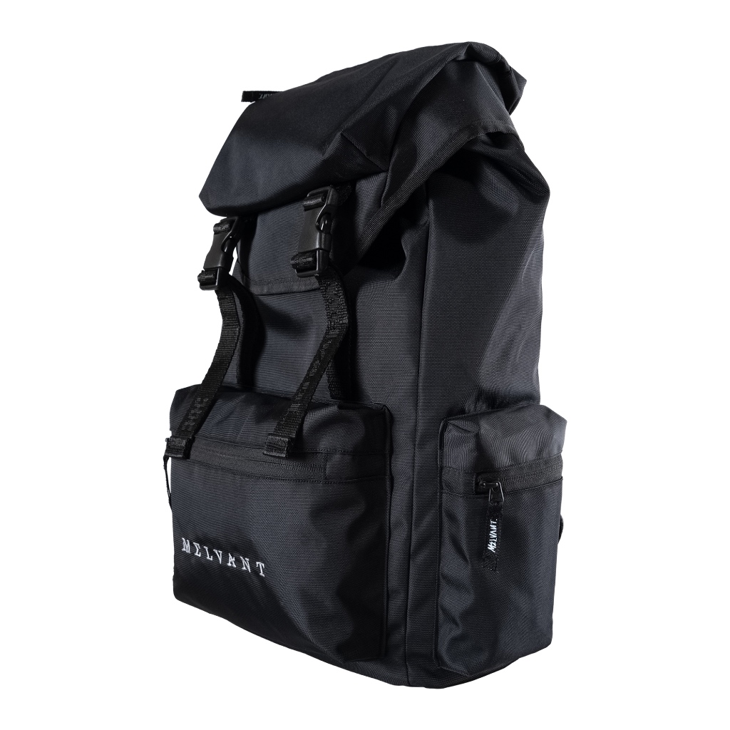 TERBARU Melvant - MBP Brody Black Backpack Bag Tas Ransel Hitam Pria