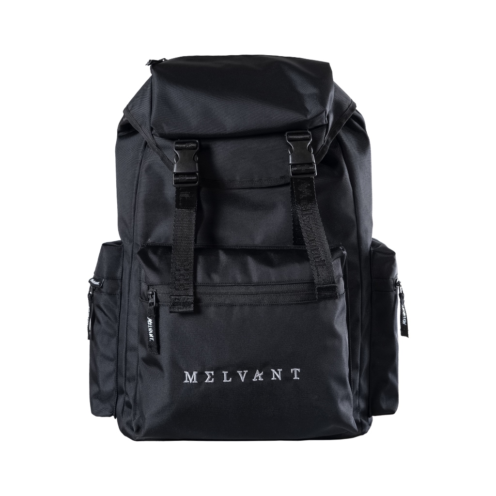 Melvant - MBP Brody Black Backpack Bag | Tas Ransel Hitam Pria